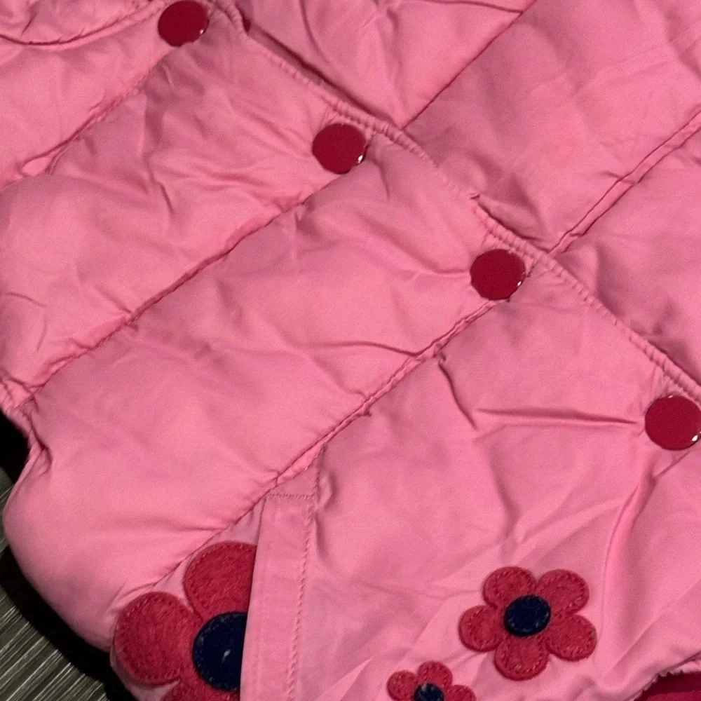 OshKosh Pink Floral Vest Kids 3-4Y Cottagecore Flower Print Y2K Girl
